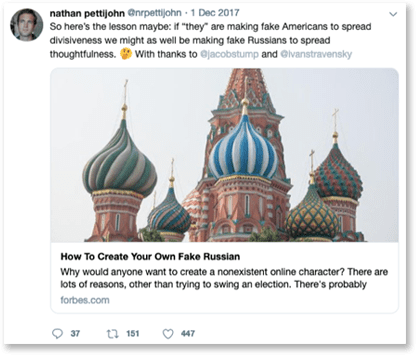 Fake Russian twitter